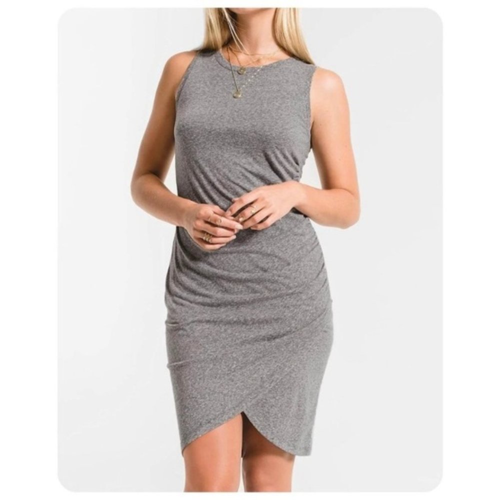 STITCH FIX Z supply Gray Selah Knit Tank Dress - NEW w/TAGS!  SZ LG
